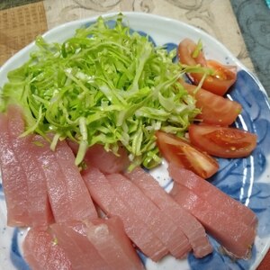 刺身と野菜